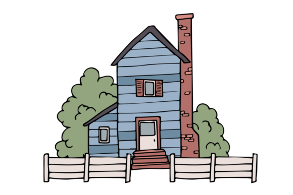 Blue Country House: A Timeless Design Element for Modern Creative Projects