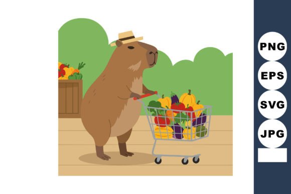 Capybara Pushing Shopping Cart Full of C: A Playful Visual Asset for Practical Workflows