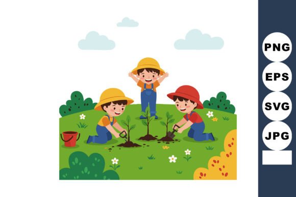 Children Gardening Together Planting You: Cultivating Joy and Growth in Young Minds