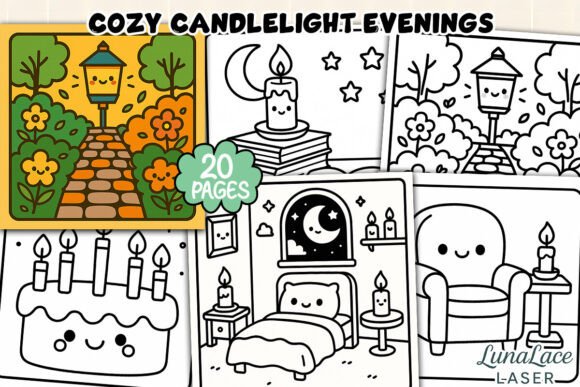 Cozy Candlelight Evenings Coloring Page: A Detailed Look at a Relaxing Coloring Experience