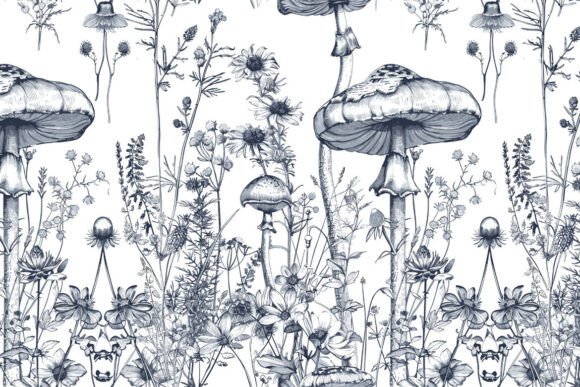 Elevate Your Designs with Fungi, Mushrooms. Seamless Pattern 20