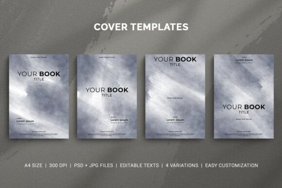 Elevate Your Publishing Game with the Pastel-Themed Book Cover Templates Set