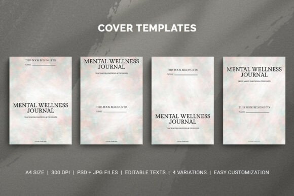 Elevating Your Journal Project with Mental Wellness Journal Cover Templates