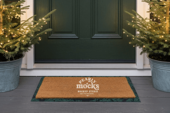 Enhancing Design Presentation with Doormat Mockup and Door Mat Mockup 34