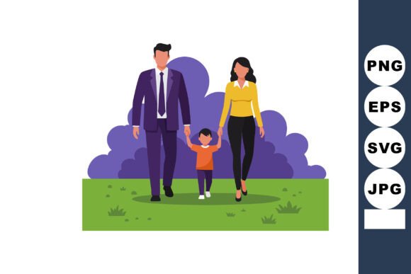Family Walking Together Outdoors Holding: A Symbol of Connection and Serenity