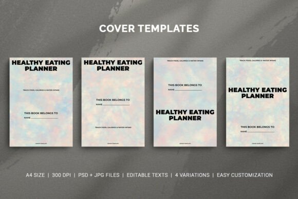 Healthy Eating Planner Cover Templates