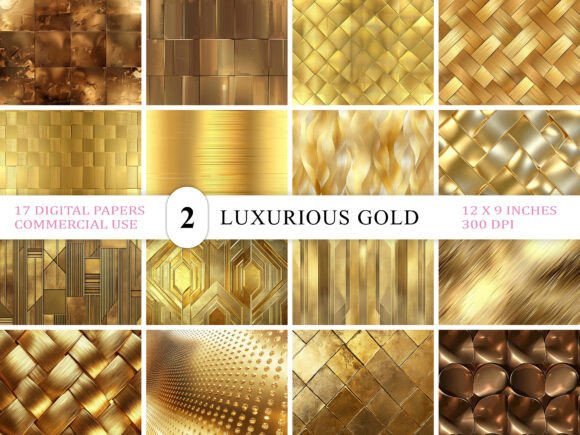 Luxurious Gold Metal Texture Bundle: Elevate Your Design Projects