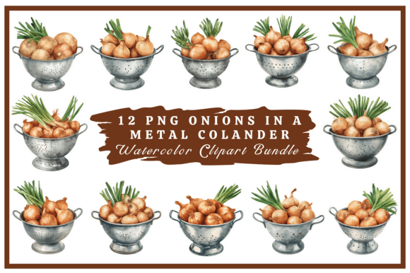 Onions Watercolor Clipart Bundle 17