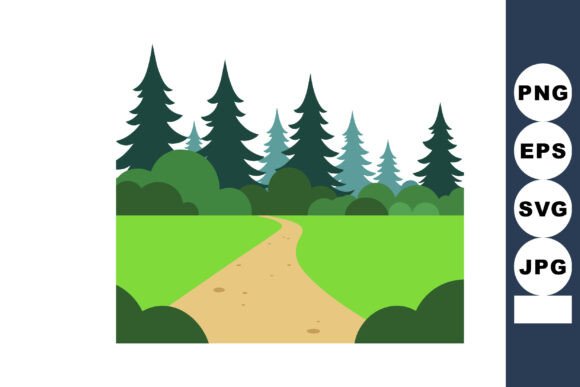 Pine Trees Forest Landscape with Green B: A Versatile Visual for Creative and Practical Use