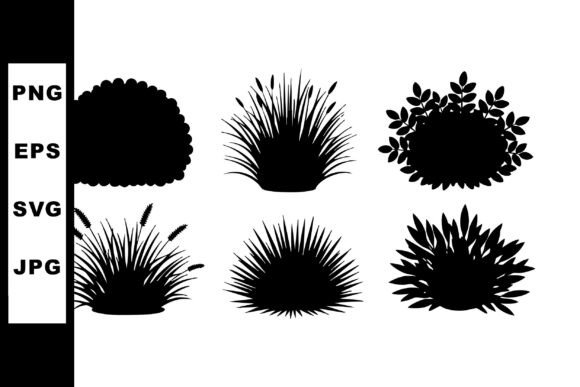 Silhouette Bush and Grass Vector Collection: A Practical Resource for Designers