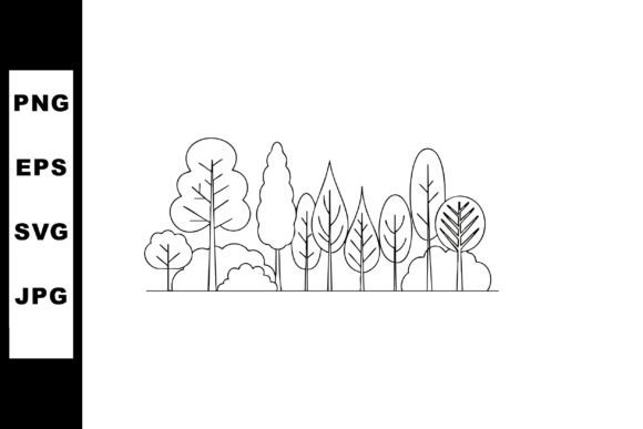 Tree Types Line Art: A Versatile Design Resource
