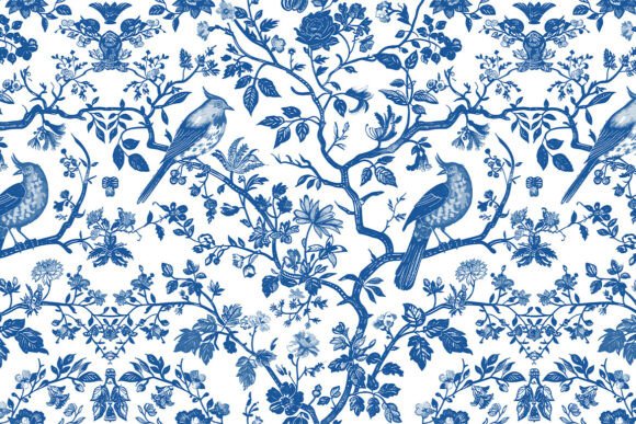 Vintage Kitchen Toile De Jouy: Birds & Botanical Beauty