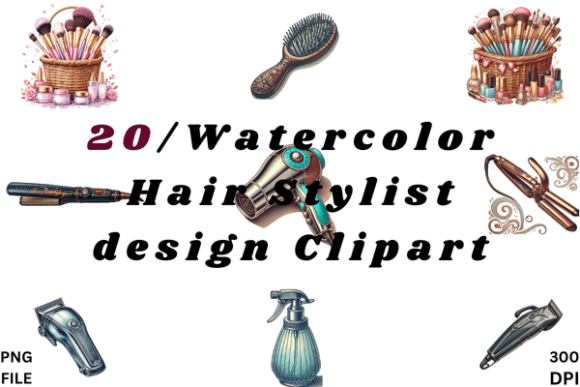Watercolor Hair Stylist Design Clipart: Strategic Value for Creative Professionals