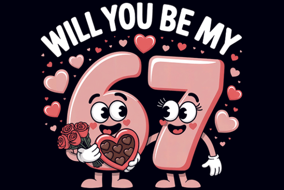 Will You Be My 67 Valentine Cute PNG: A Romantic Design for Every Occasion